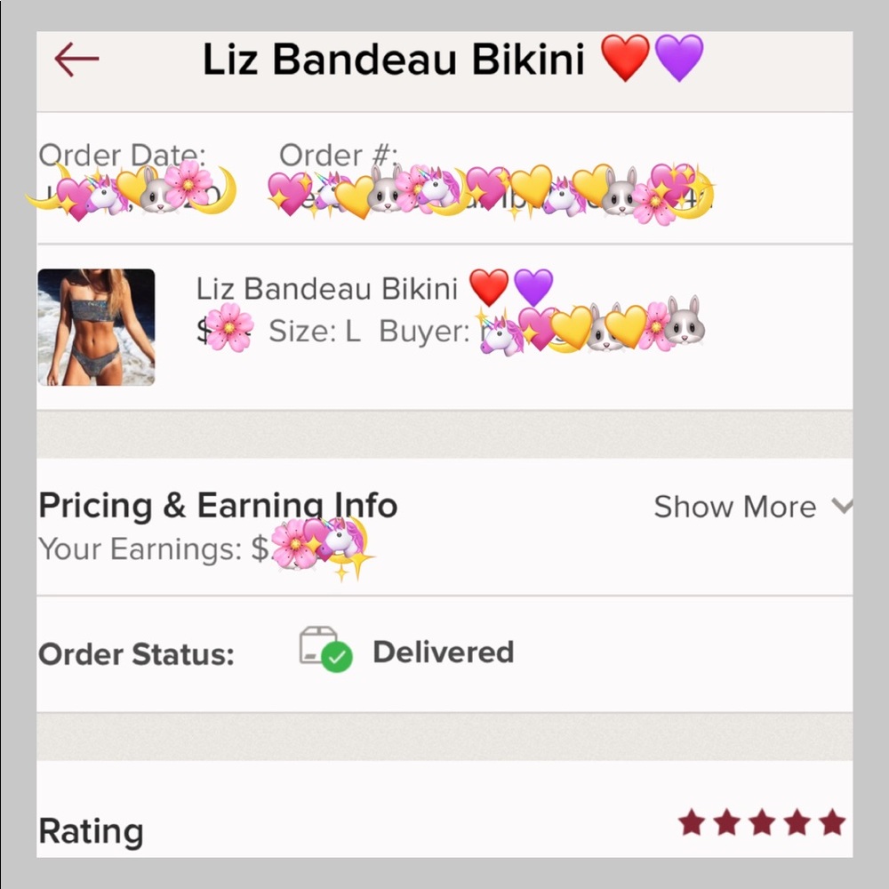 Last S SALE🎉Silver sparkle Bandeau Bikini ❤️💜 - Picture 4 of 4